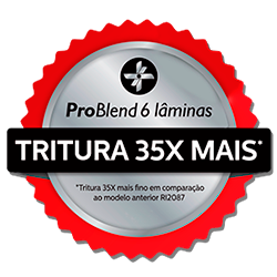Tritura 35 Vezez Mais, os liquidificadores Philips Walita trituram até 35 vezes mais comparado a outros modelos