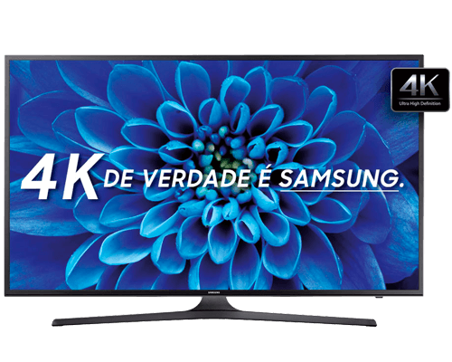 Smart TV LED 50 Samsung UN50KU6000 Ultra HD, 4K, Wi-Fi, 2 USB, 3 HDMI, Gamefly, 120Hz e Motion Rate