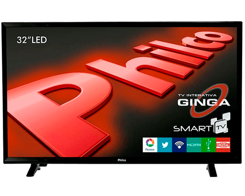 Smart TV 32 LED HD PH32E31DSGW Wi-Fi, 1 USB, 2 HDMI, Surround - Philco