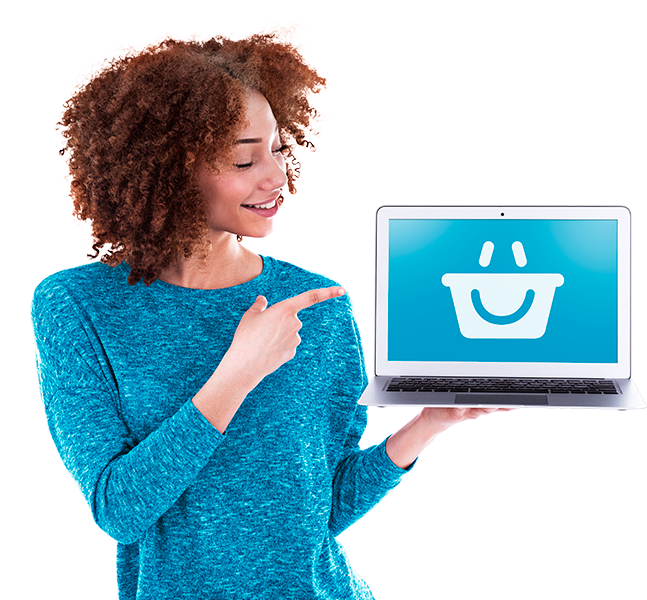 Menina segurando notebook