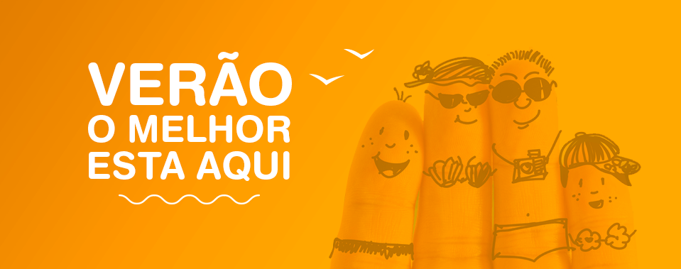 Logotipo escrito:O melhor do verão esta aqui