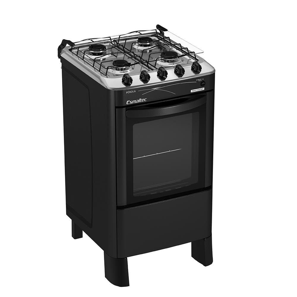 Fogao Esmaltec Perola 4 Bocas Preto