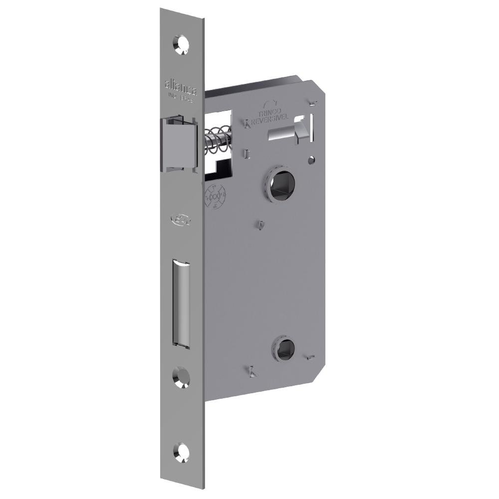 maquina fechadura banheiro s40 canto reto inox polido alianca