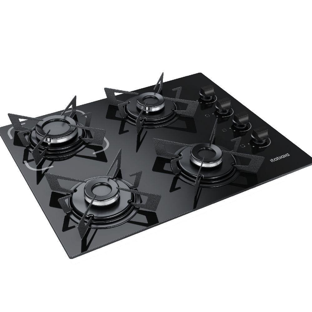 Cooktop Itatiaia Electra 4 Bocas Vidro Preto BIVOLT 3700000351