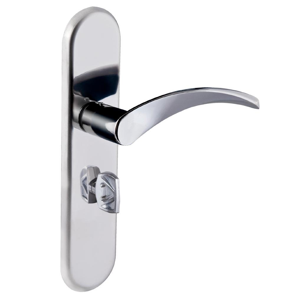 Fechadura banheiro espelho onda s40 cromado Alianca Metalurgica