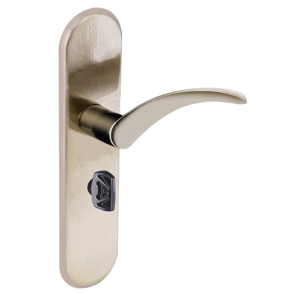 Fechadura banheiro espelho onda s40 bronze latonado Alianca Metalurgica