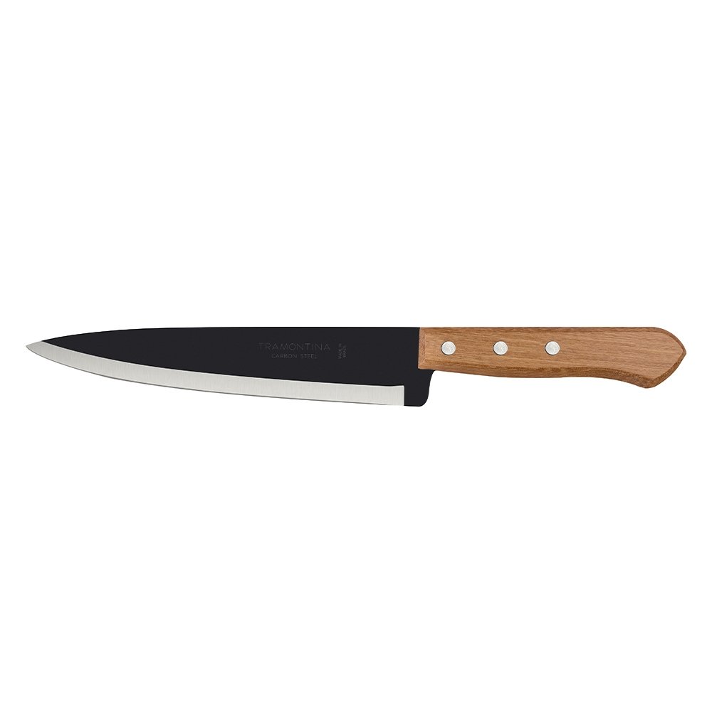 Faca Peixeira Tramontina 5" Aço Carbono Cabo Madeira 12 Peças