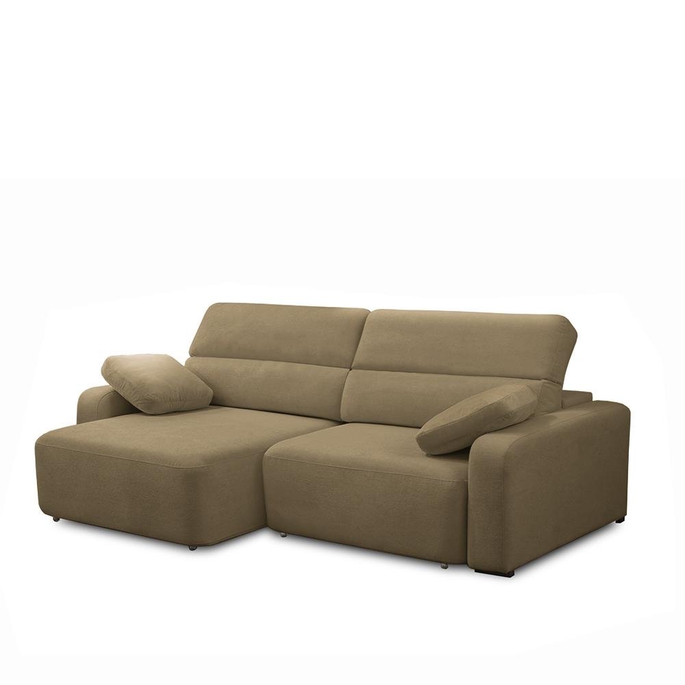 Sofa Decorativo Sala de Estar Ícaro 2 Lugares 200cm Reclinavel e Retratil Boucle Castor G8
