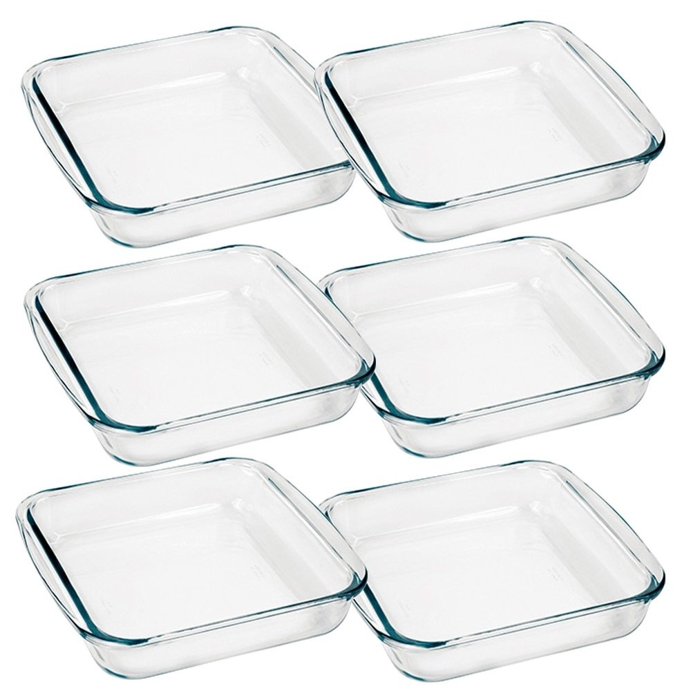 Conjunto de Assadeiras Marinex Quadrada 1,8 Litros Média 6 Peças