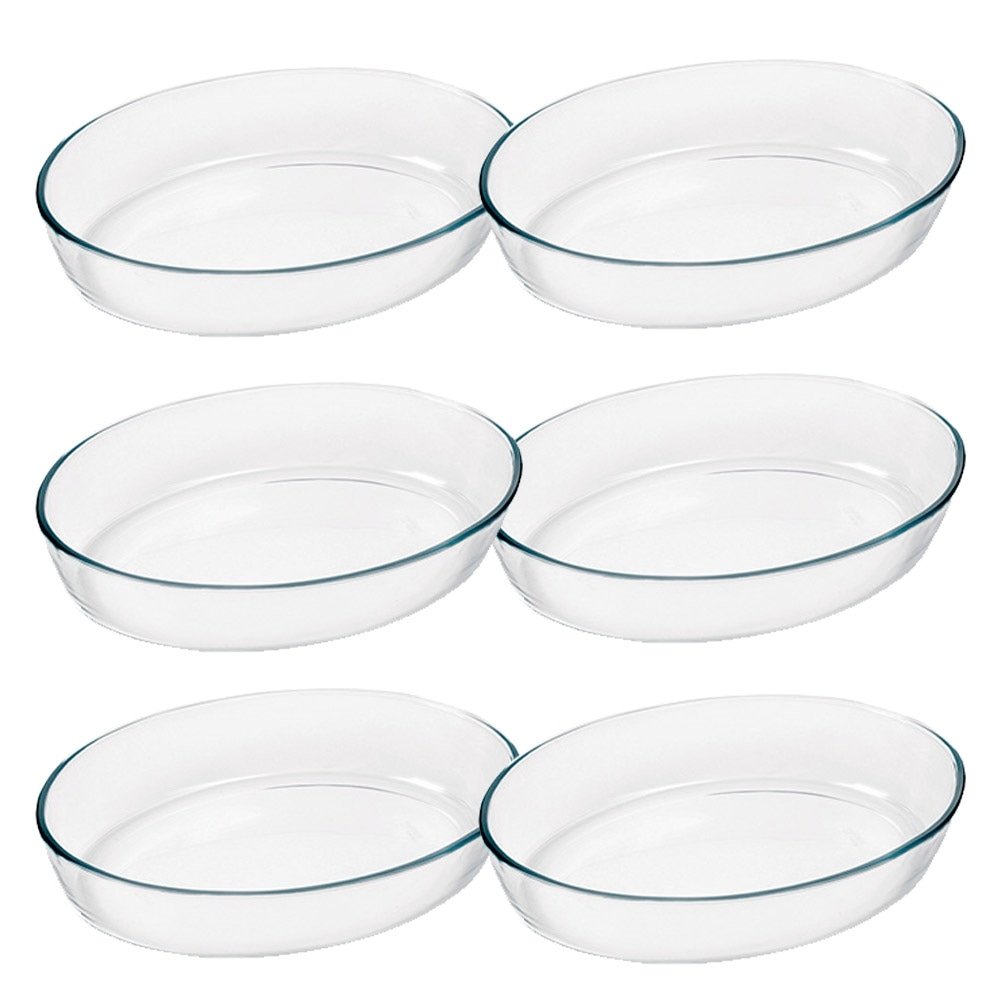 Conjunto de Assadeiras Marinex Oval 2,4 Litros Pequena 6 Peças