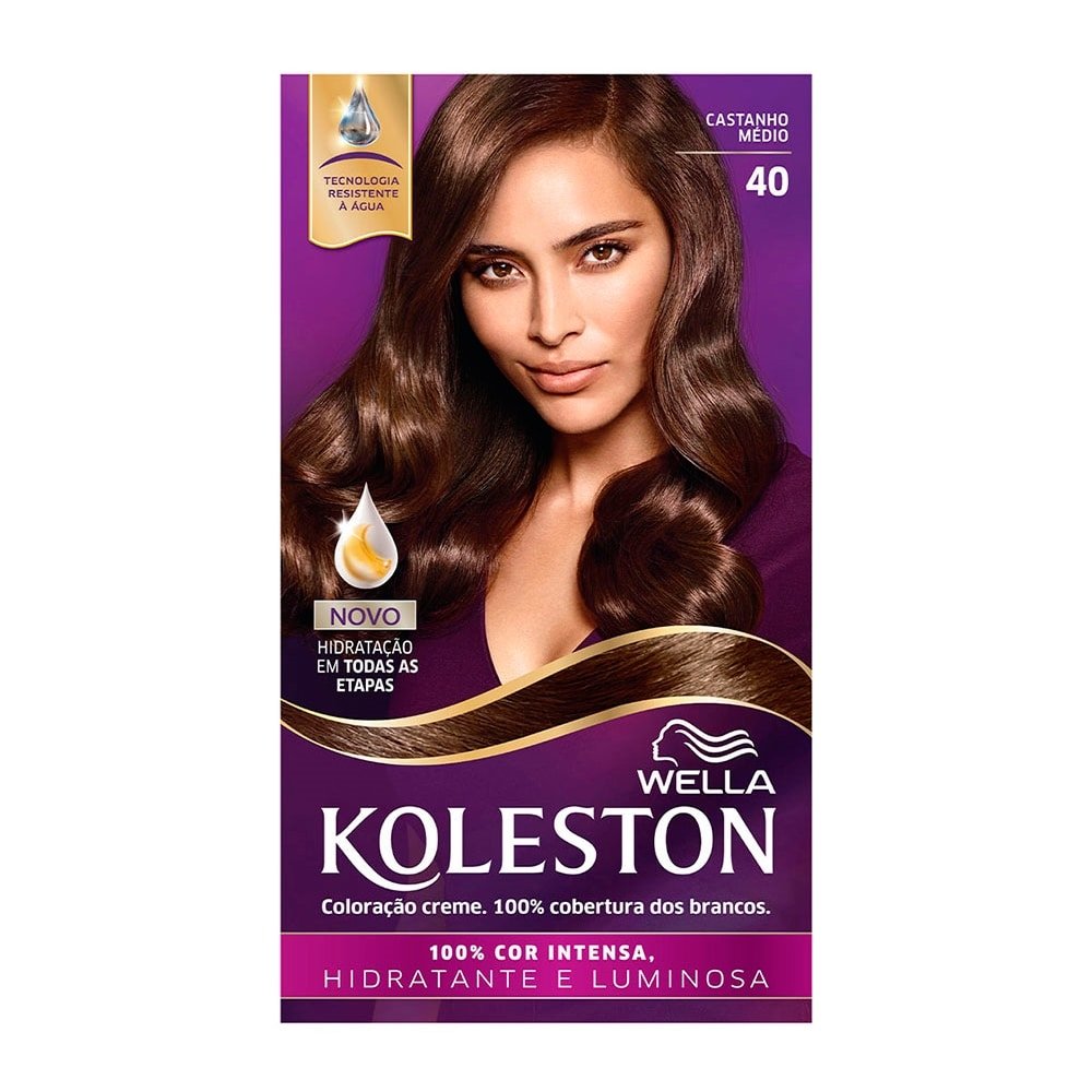 Tintura Koleston 40 Castanho Médio 55g