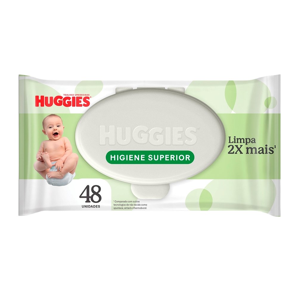 Toalhas Umedecidas Huggies Max Clean - Pacote com 48 Toalhas