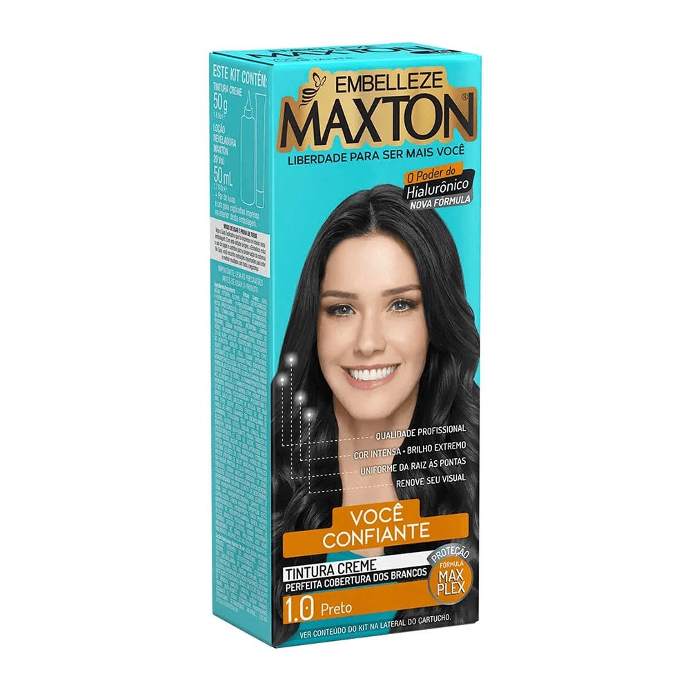 Tintura Kit Prático 1.0 Preto Maxton Tintura eFácil