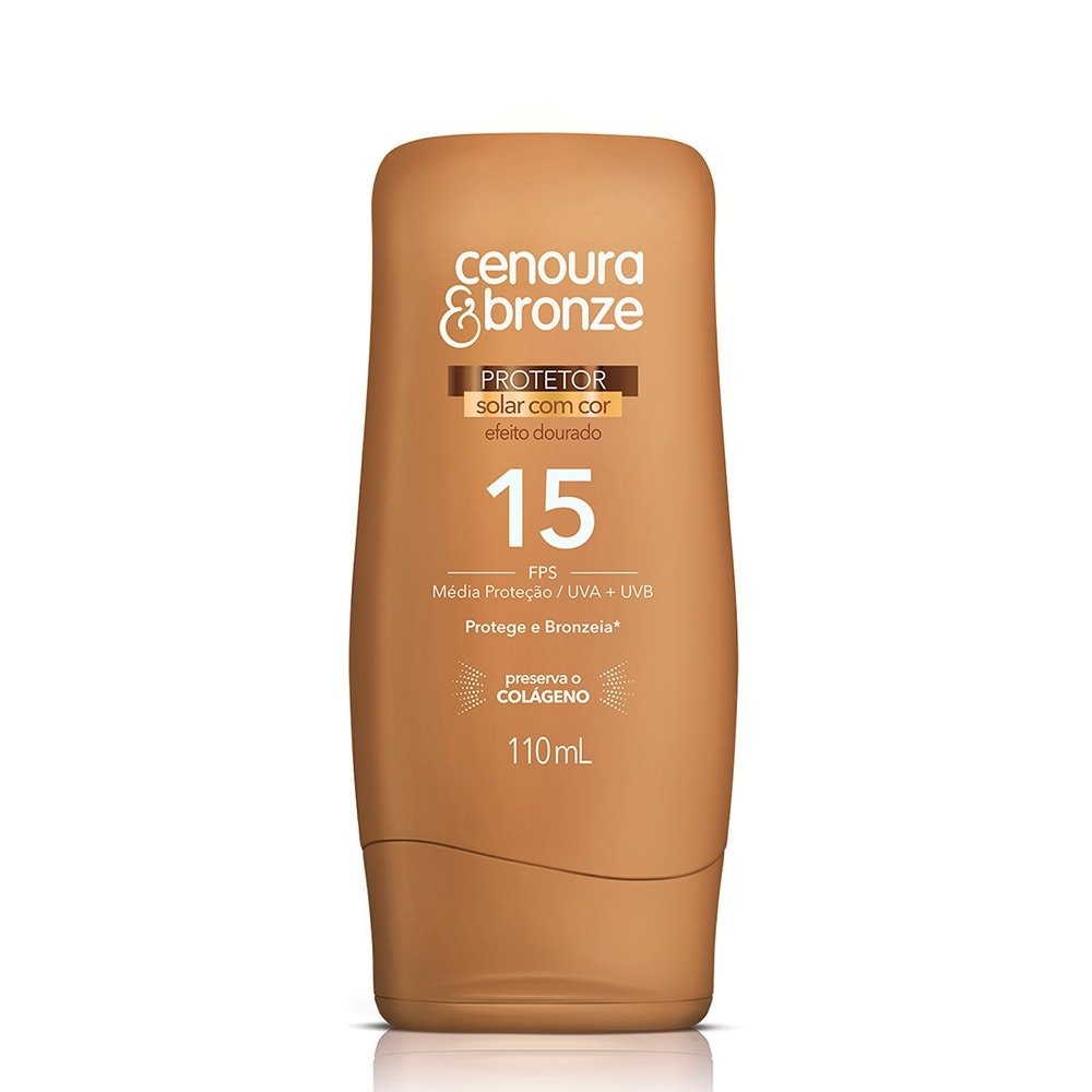 Protetor Solar Cenoura Bronze Efeito Dourado Fps15 110ml