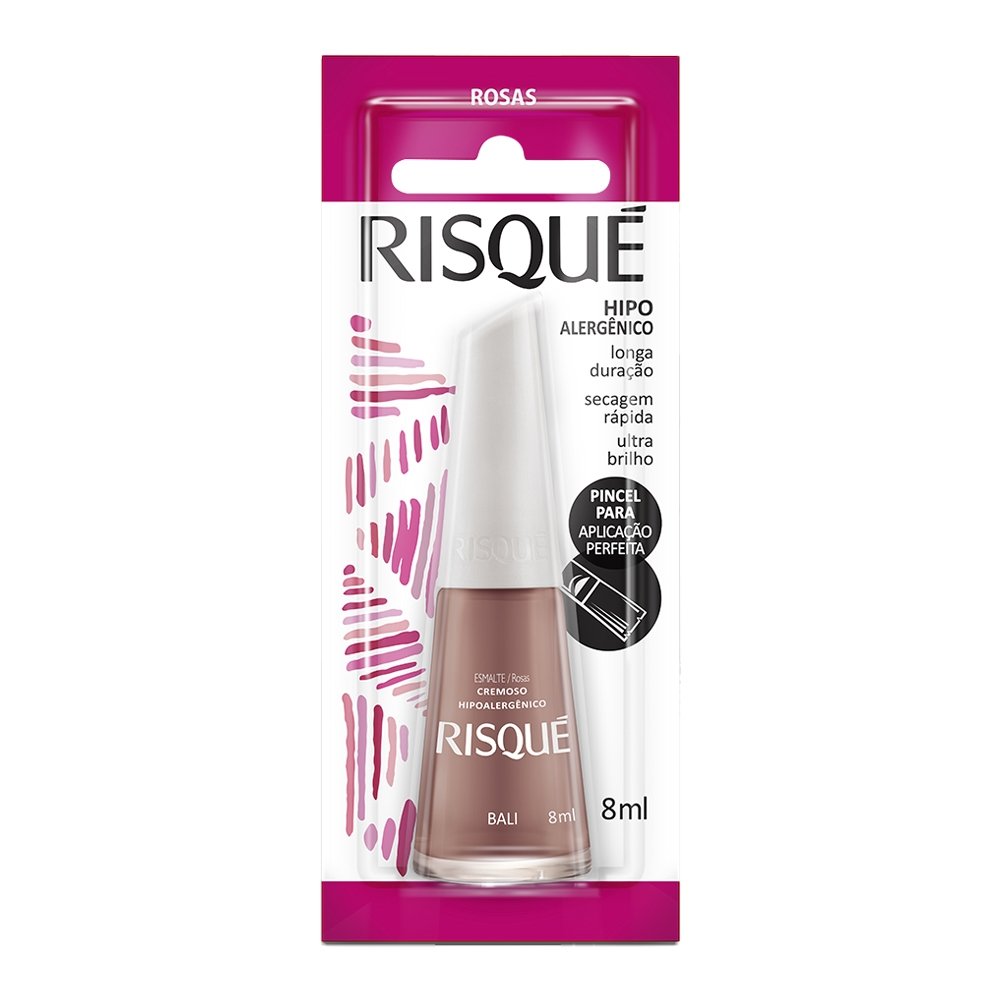 Esmalte Risqué Rosas Cremoso Bali Blister 8ml