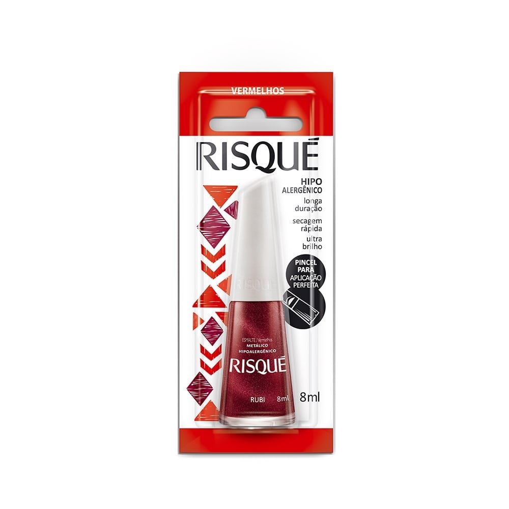 Esmalte Risqué Metálico Rubi Blister 8ml
