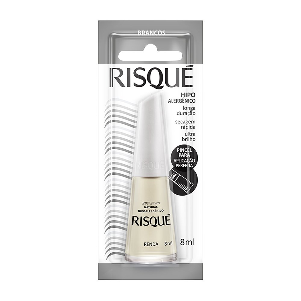 Esmalte Risqué Natural Renda Blister 8ml