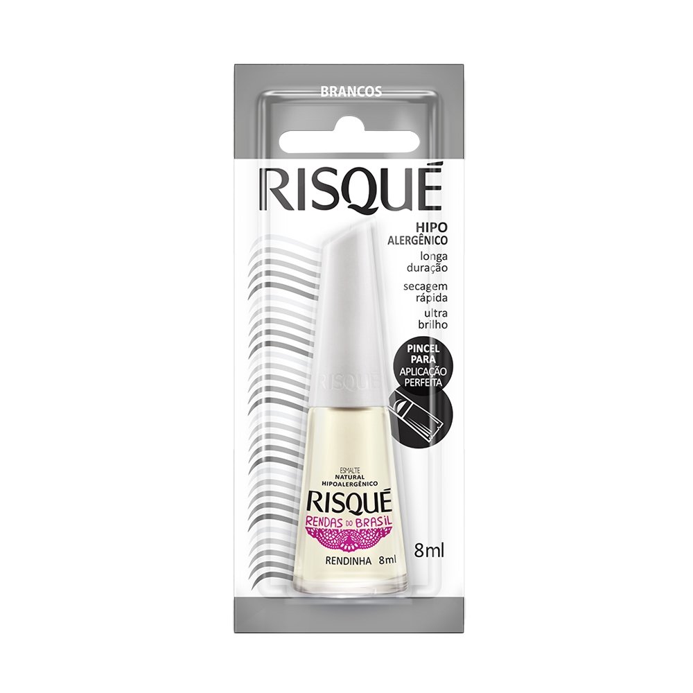 Esmalte Risqué Natural Rendas do Brasil Rendinha Blister 8ml
