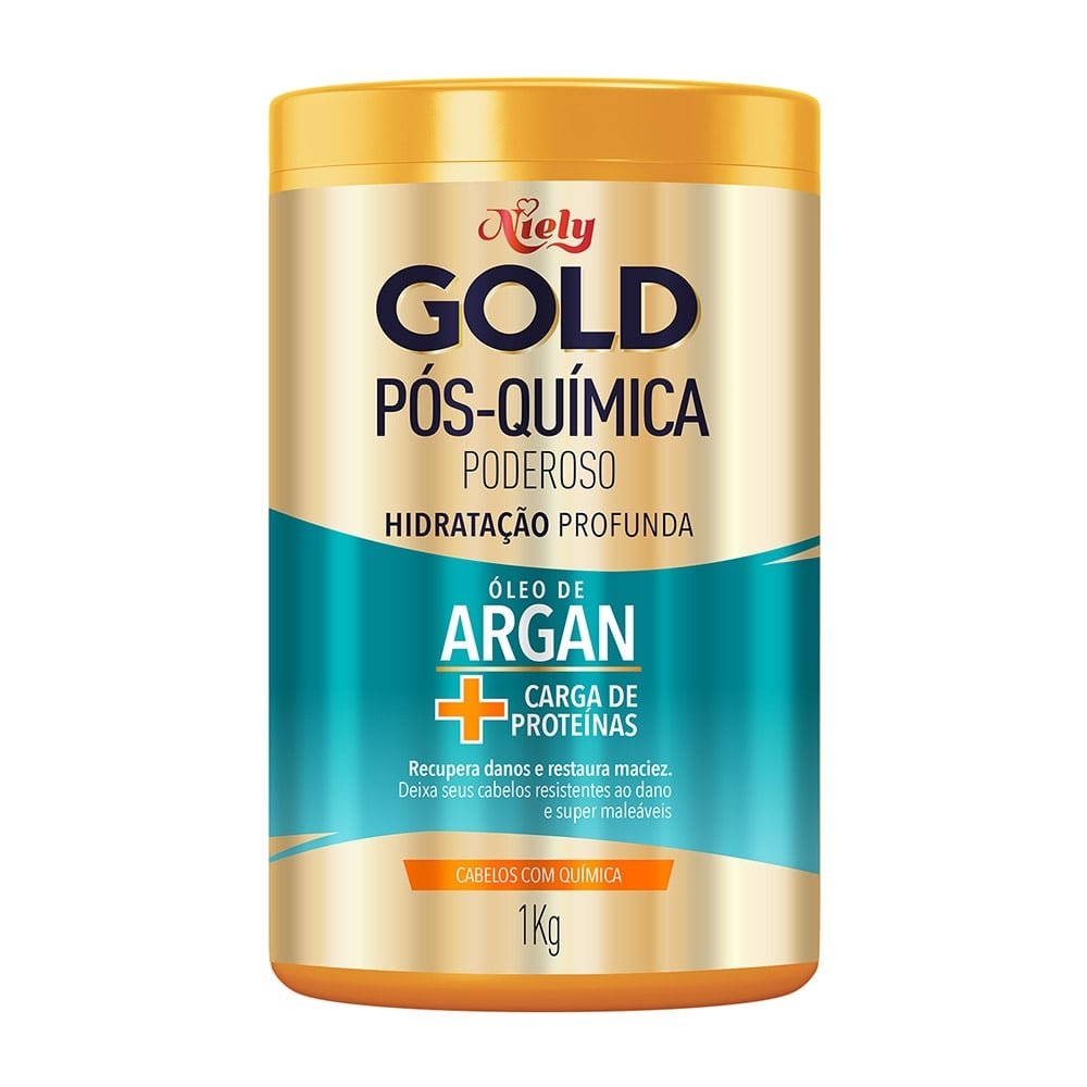 Máscara Hidratação Concentrada Niely Gold Queratina Reparação 1Kg eFácil