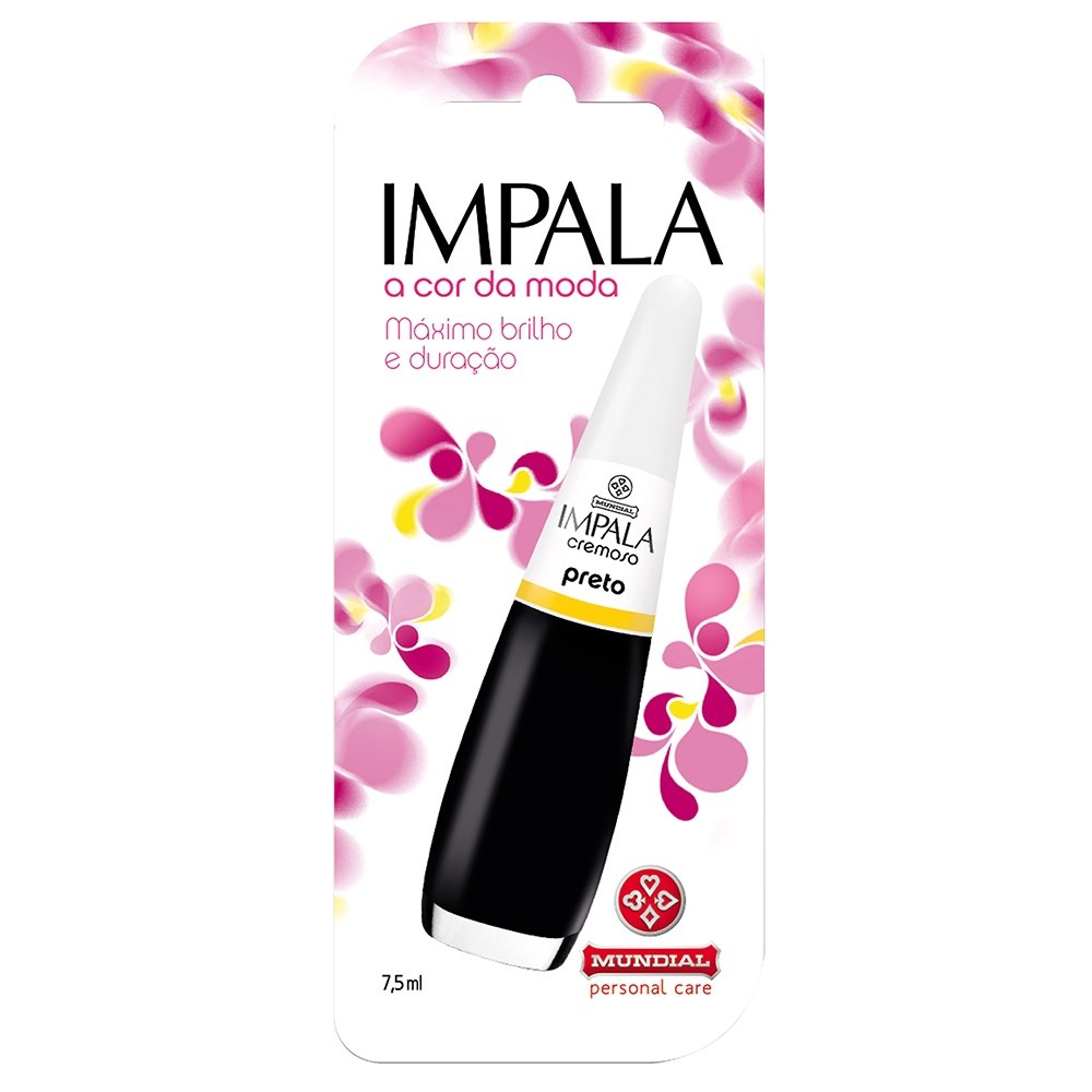 Esmalte Impala Cremoso Preto Blister 7,5ml