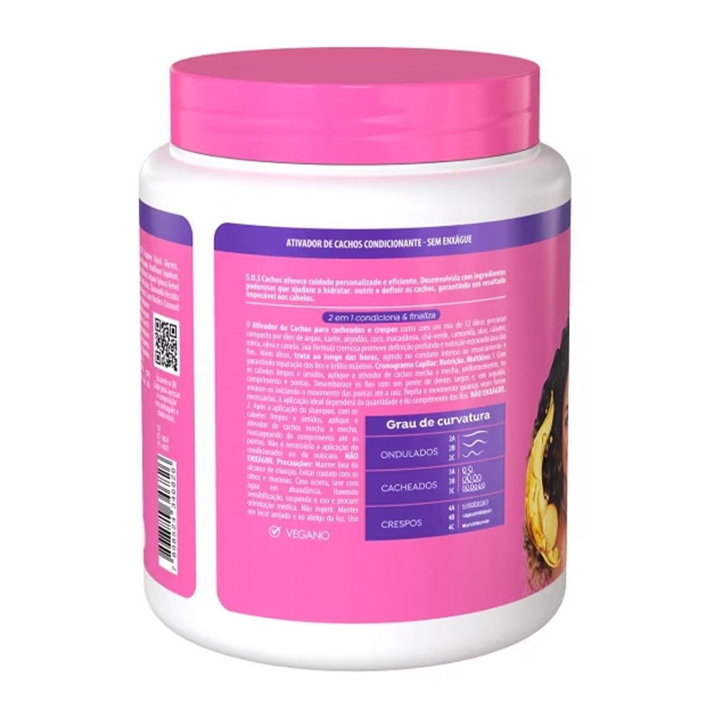 Ativador De Cachos 12 Óleos SOS Cachos Nutritivos 1kg — foto 2