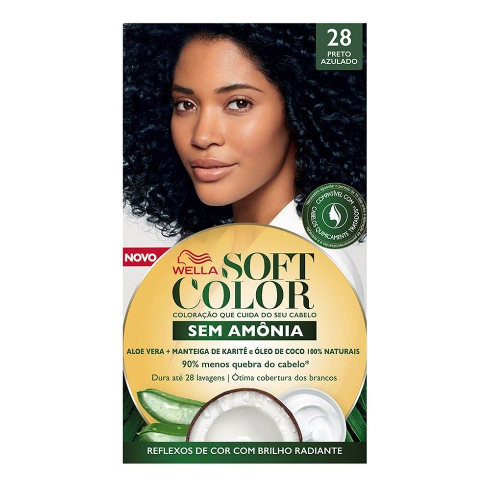 Tintura Soft Color 28 Preto Azulado 35g