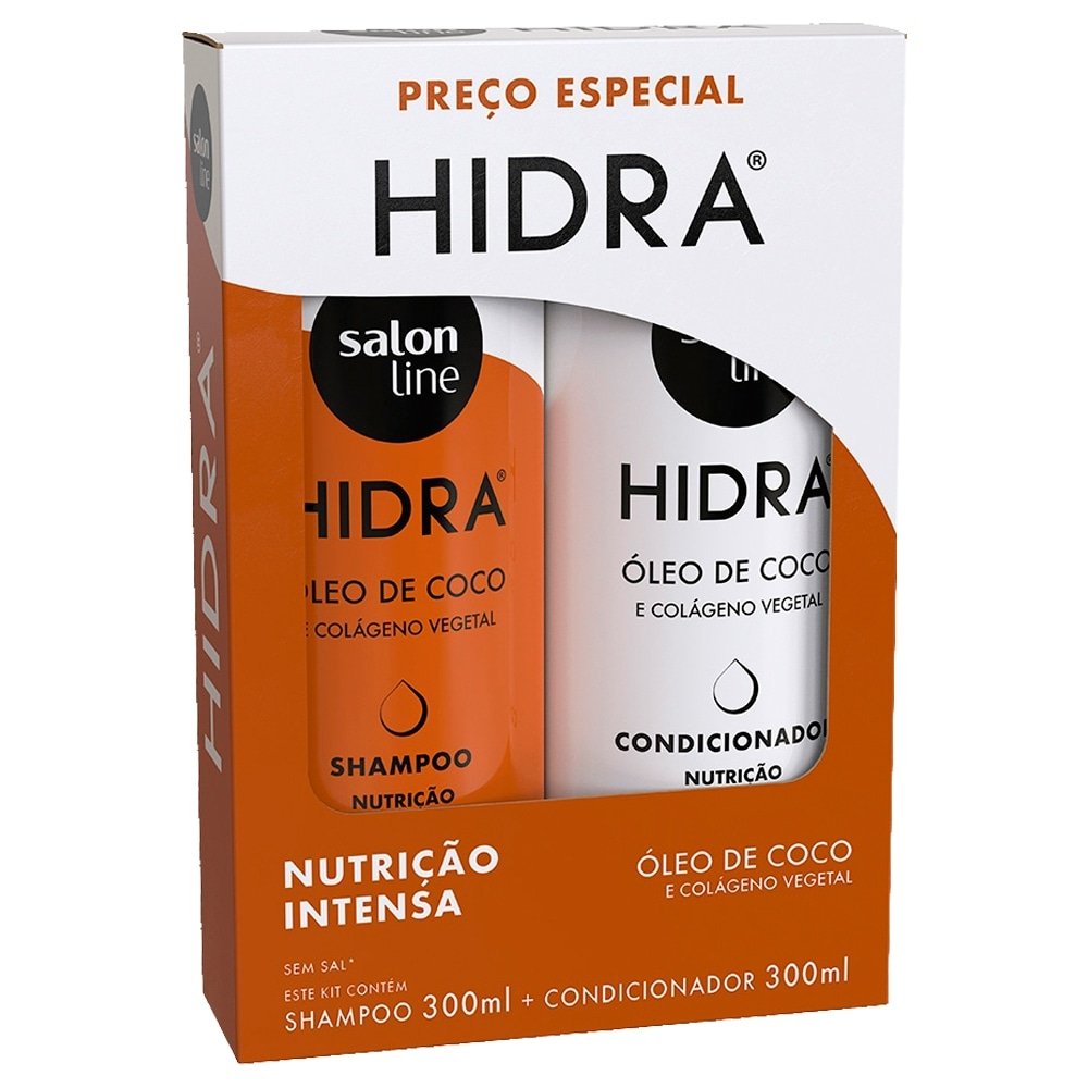 Kit com Shampoo + Condicionador Salon Line Hidra Óleo de Coco 300ml