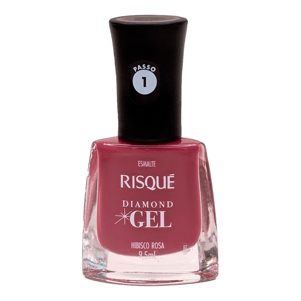 Esmalte Risqué Diamond Gel Cremoso Hibisco Rosa Avulso 9,5ml