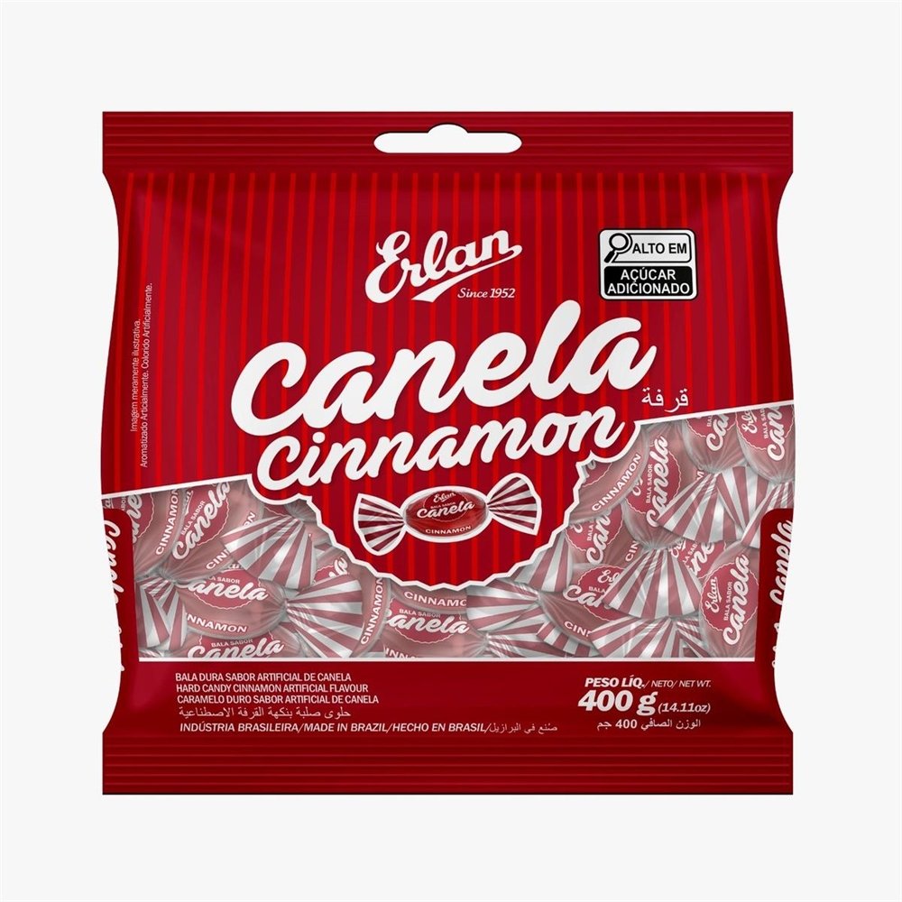 Bala Dura Canela Fardo com 36 unidades de 400G