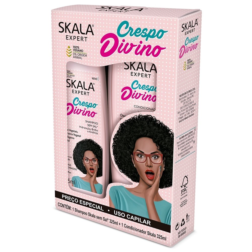Shampoo + Condicionador Skala Crespo Divino 325ml
