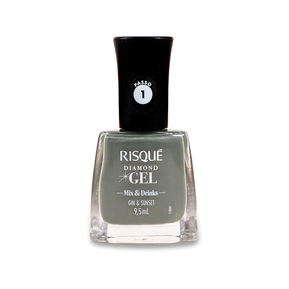 Esmalte Risqué Diamond Gel Mix & Drinks Gin & Sunset Avulso 9,5ml