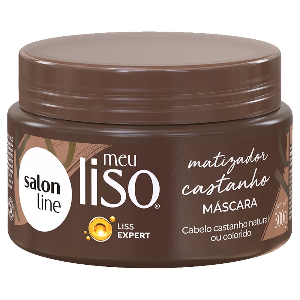 Máscara Hidratação Salon Line Matizadora Meu Liso Castanho Radiante 300g