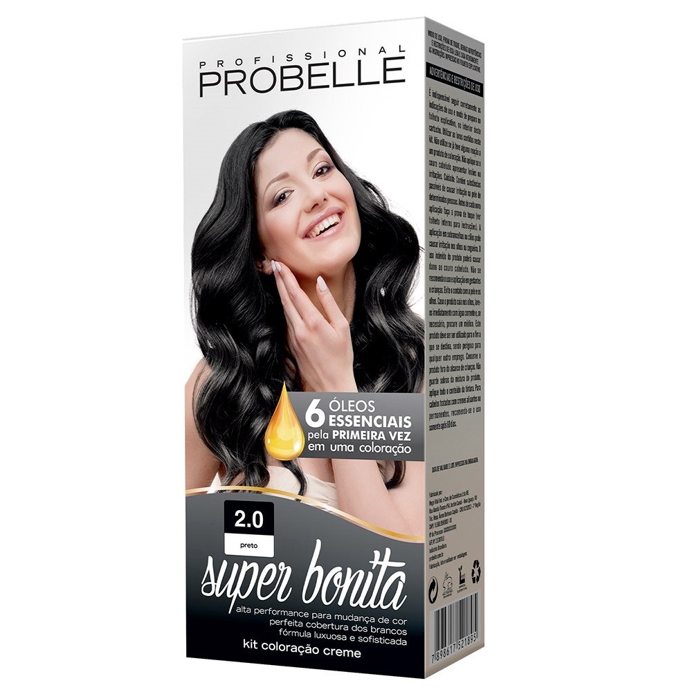 Tintura Probelle Super Bonita 2.0 Preto 50ml