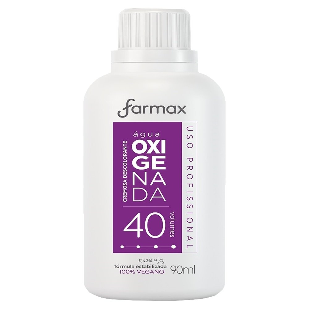 Água Oxigenada Farmax Cremosa 40 Volumes 90ml - Embalagem com 12 Unidades