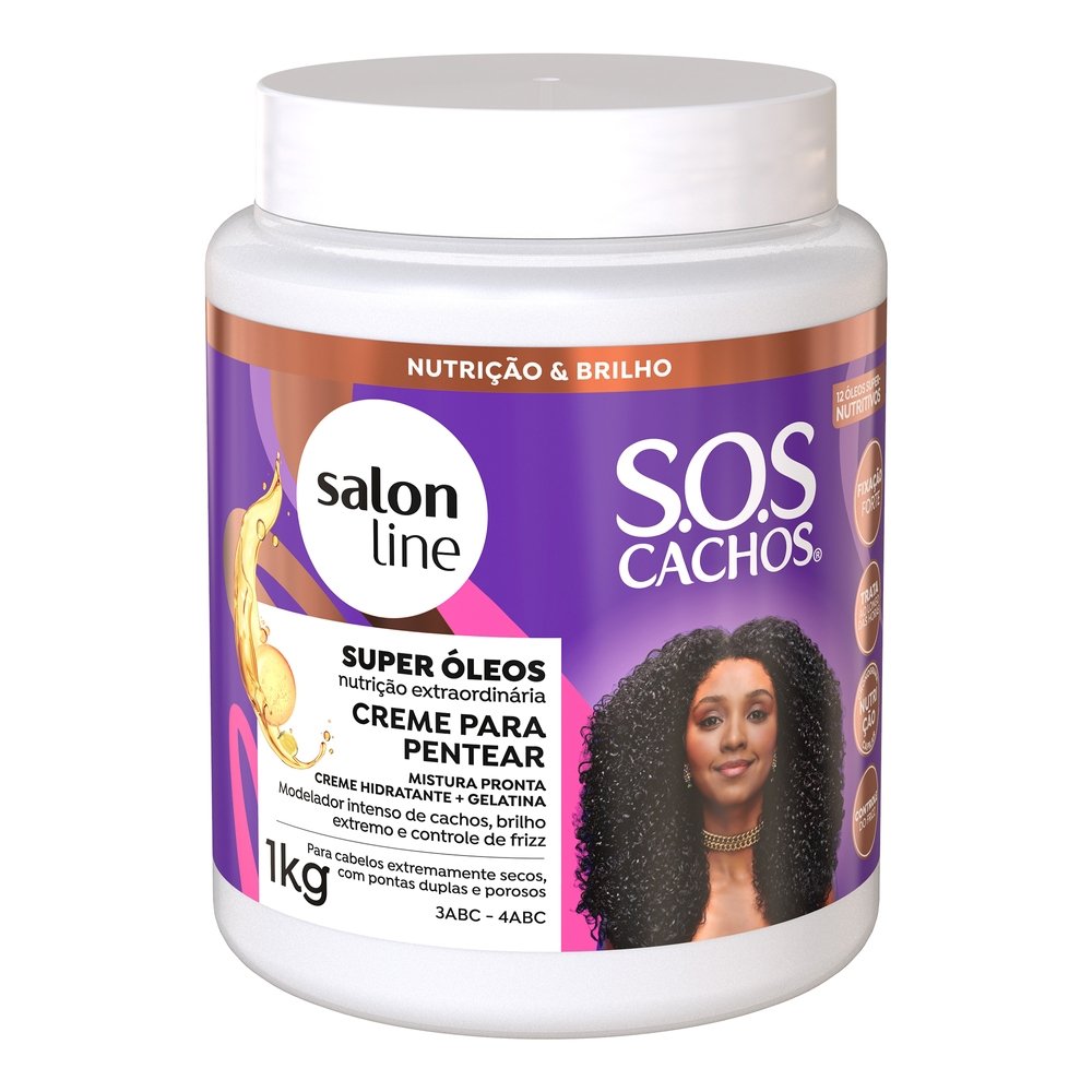 Creme para Pentear Salon Line SOS Cachos - Super Óleos 1Kg