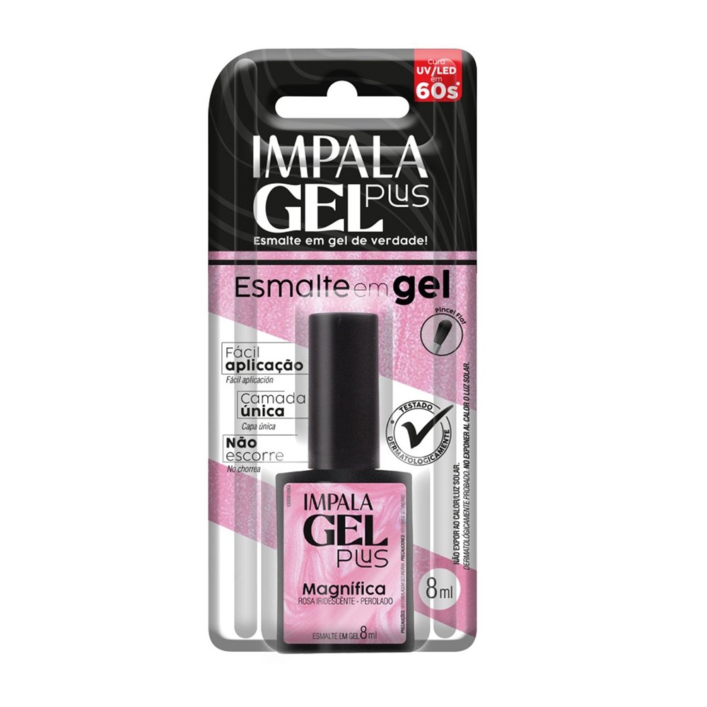 Esmalte Impala Gel Plus Perolado Magnífica Blister 8ml