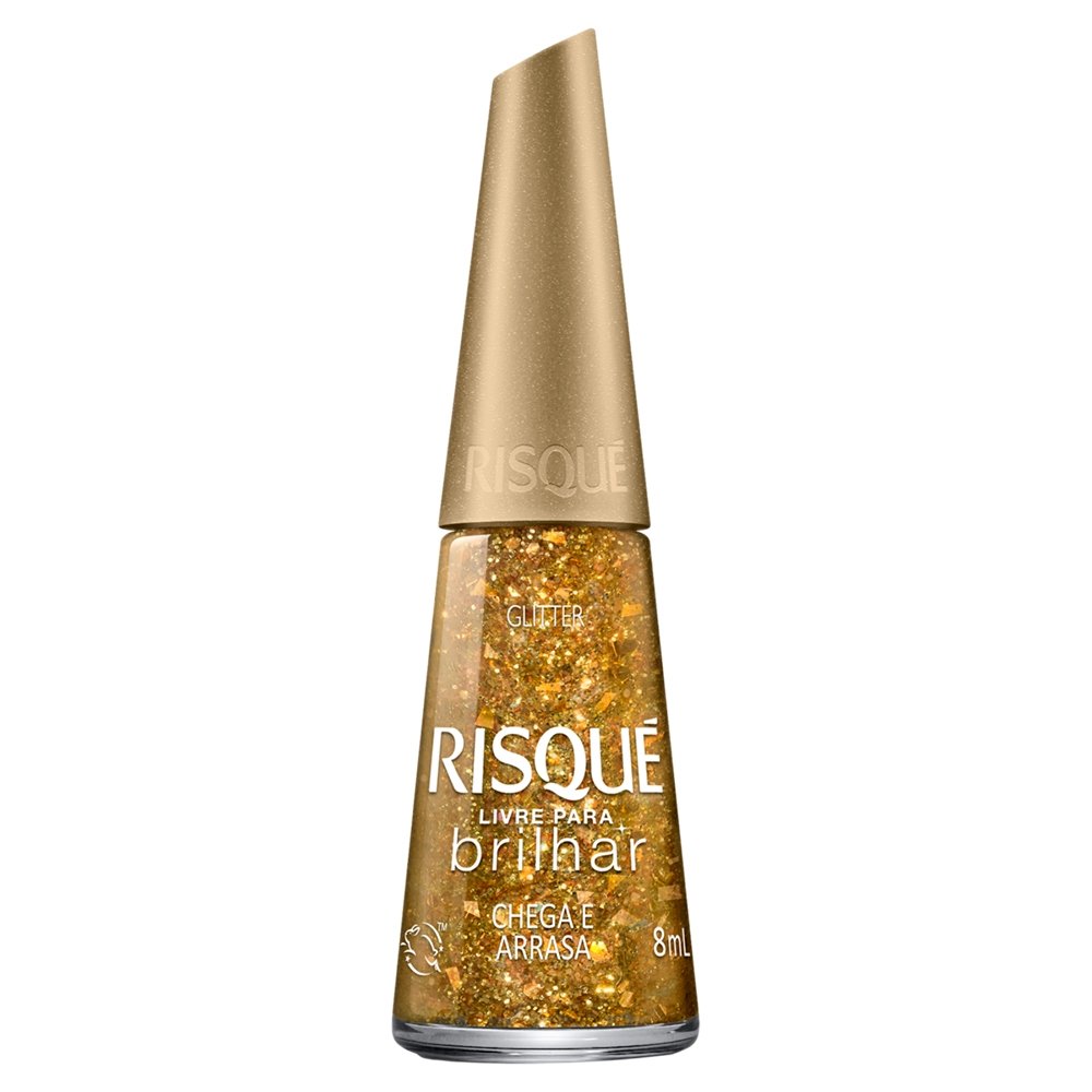 Esmalte Risqué Glitter Chega e Arrasa Avulso 8ml