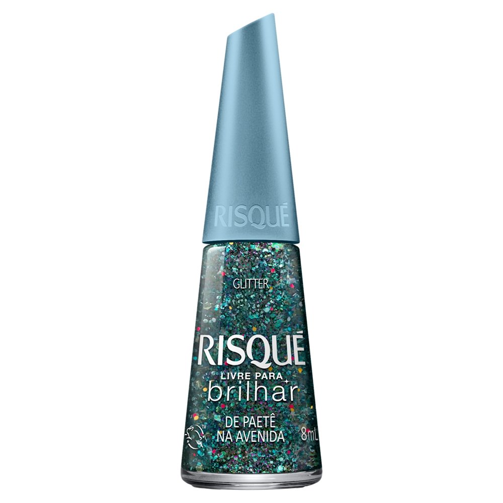 Esmalte Risqué Glitter de Paetê na Avenida Avulso 8ml