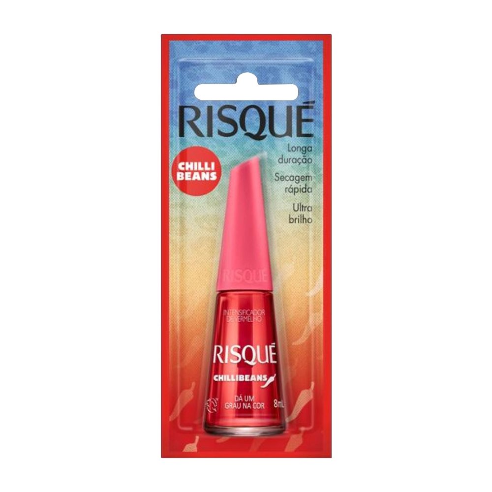 Esmalte Risqué Intensificador Dá Um Grau na Cor Chilli Beans Blister 8ml