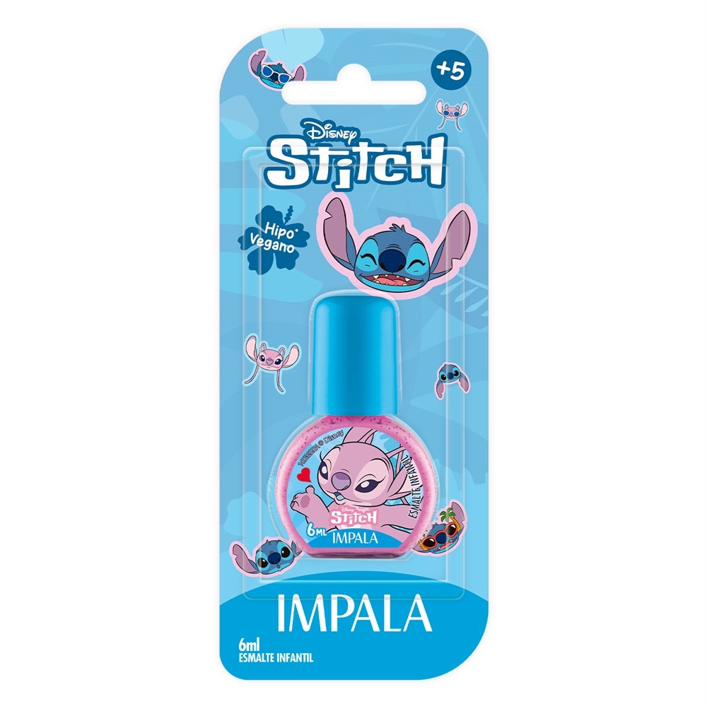 Esmalte Impala Stitch Glitter Brilho Angelical Blister 6ml