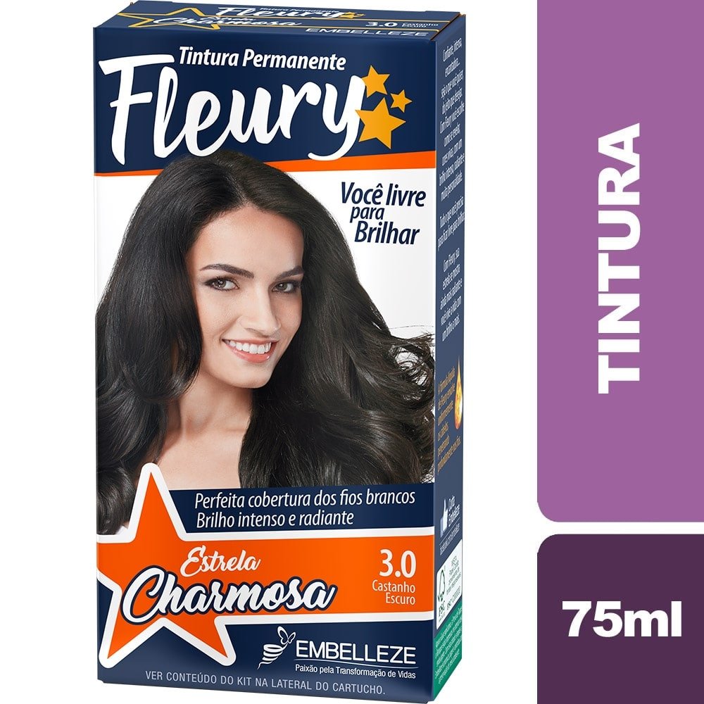 Tintura Fleury 3.0 Castanho Escuro, 75ml