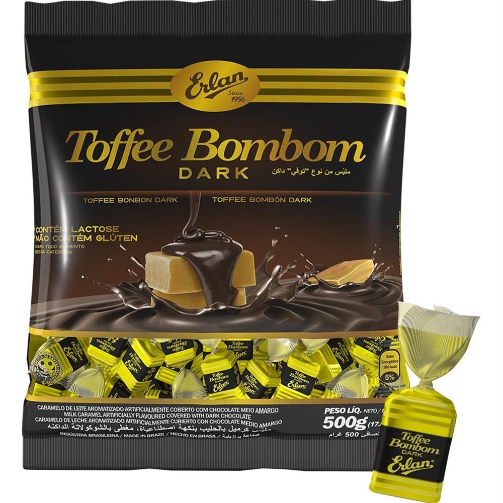 Bombom Toffee Dark Embalagem com 24 Unidades de 500g