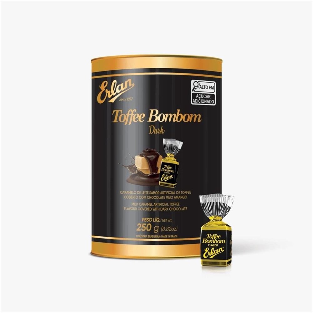 Bombom Toffee Premium Dark Tubo 06 Unidades de 250g