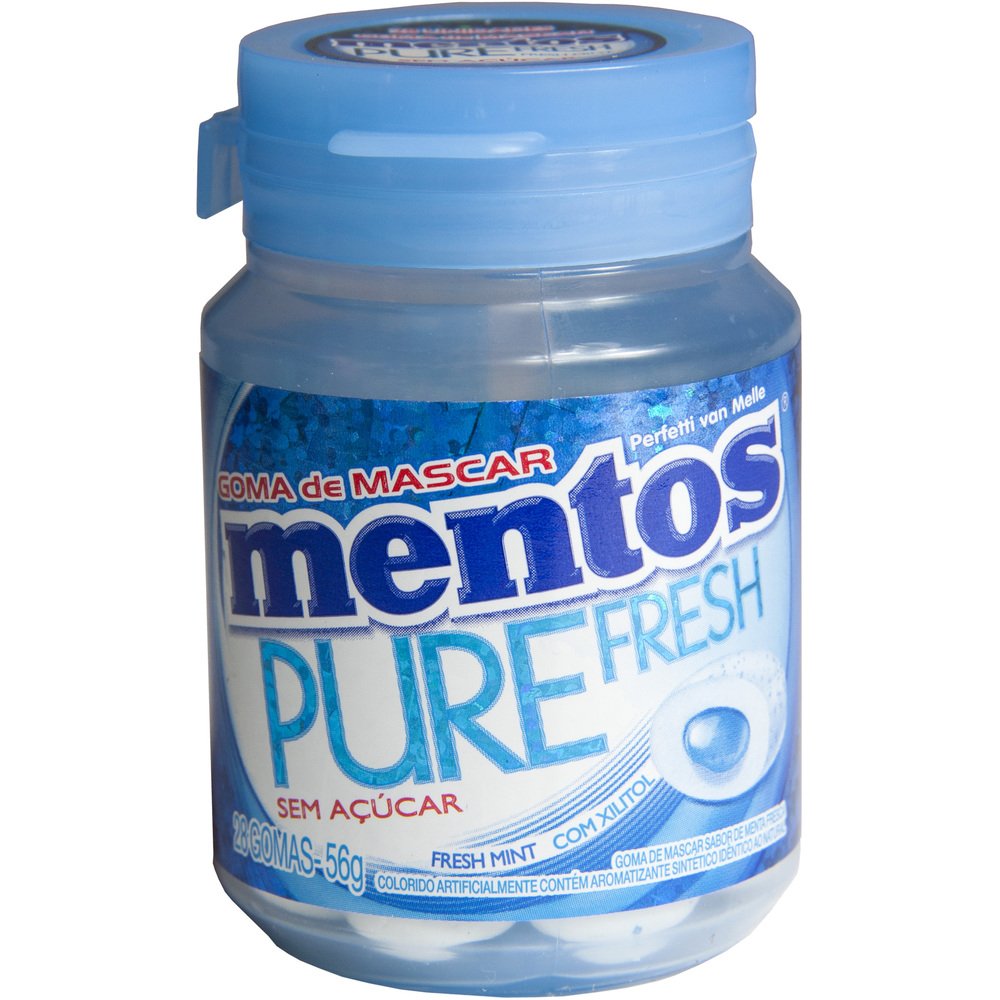 Chiclete Mentos Menta - Caixa com 6 Unidades