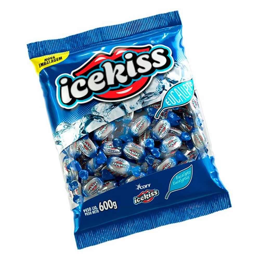 Bala Ice Kiss Eucalipto 600g eFácil
