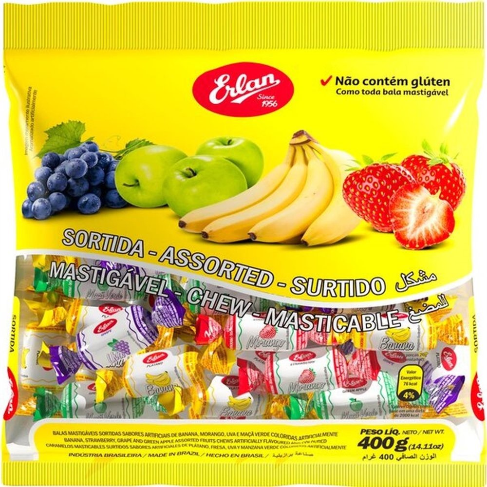Bala Mastigavel Sortido SC 400G