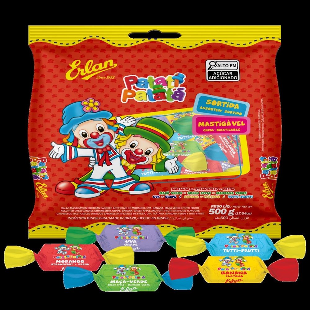 Bala Mastigavel Sortida Patati-Patata 500G