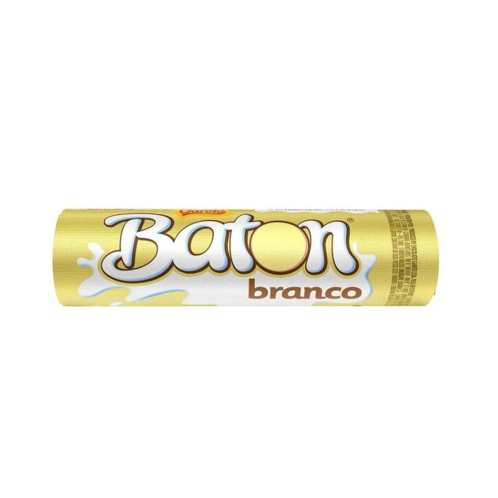 Chocolate Baton Branco 16g Embalagem com 30 Unidades