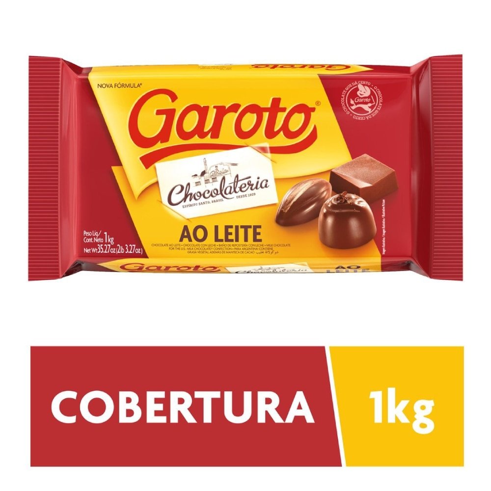 Chocolate para Cobertura Garoto ao Leite 1kg eFácil