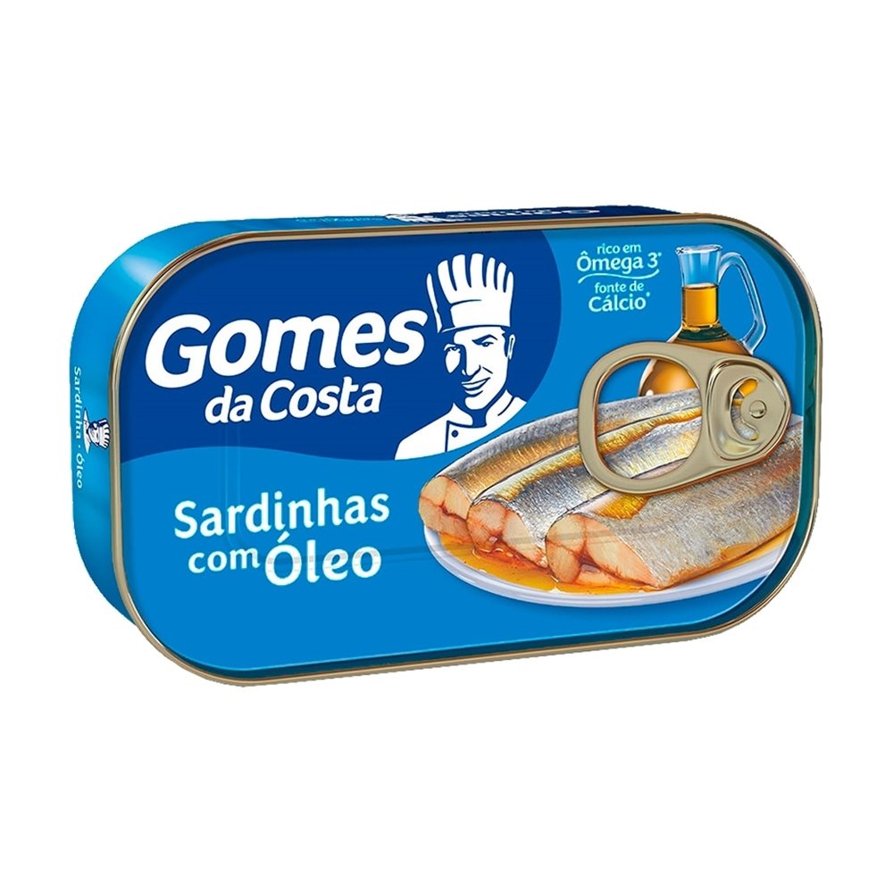 Sardinha Gomes da Costa com Óleo 125g Embalagem com 50 Unidades